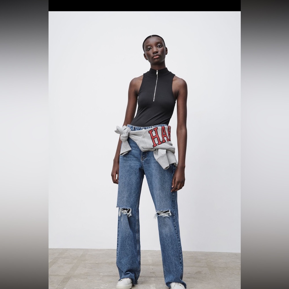 Zara zippered  bodysuit